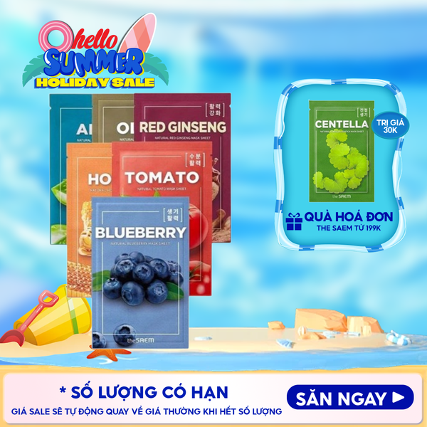  Mặt Nạ Giấy The Saem Chiết Xuất Từ Thiên Nhiên Natural Mask Sheet 