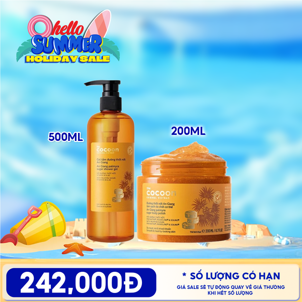  Gel Tắm Đường Thốt Nốt Cocoon An Giang Palmyra Sugar Shower Gel 
