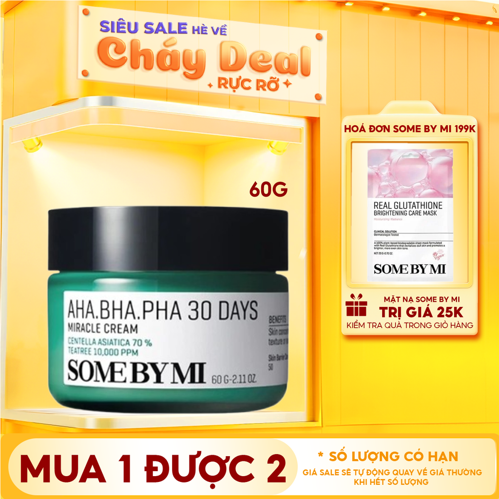 Kem Dưỡng Some By Mi Hỗ Trợ Cải Thiện Mụn AHA-BHA-PHA 30 Days Miracle Cream