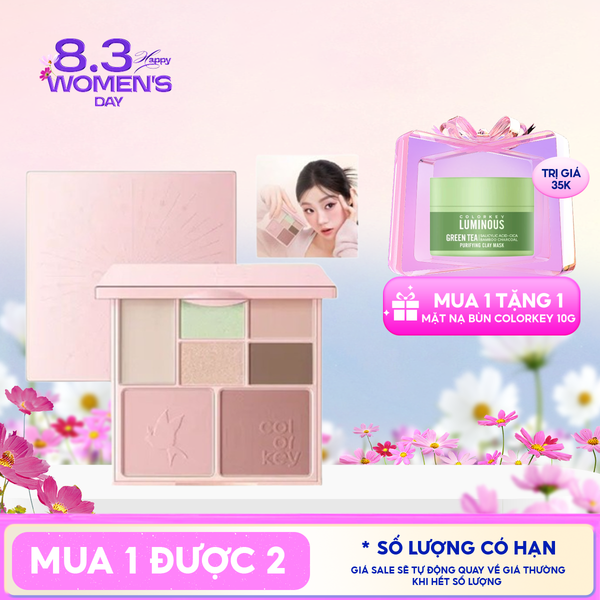  Bảng Phấn Mắt Colorkey 7 Ô Màu Đa Năng Embrace Nature Seven-Shade Makeup Palette 