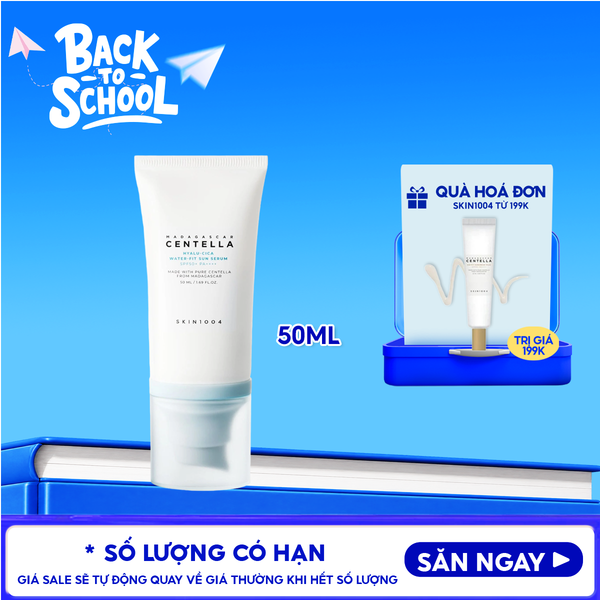  Tinh Chất Chống Nắng Skin1004 Cấp Ẩm, Làm Dịu, Bảo Vệ Làn Da Madagascar Centella Hyalu-Cica Water Fit Sun Serum SPF50+ PA++++ 50ml 