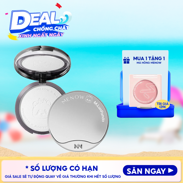  Phấn Phủ MENOW x MENGLAN PANDA Dạng Nén Velvet Mist Complexion Powder 21g 
