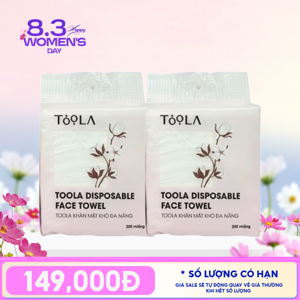  Combo Khăn Mặt Khô Đa Năng Cao Cấp, Mềm Mịn TOOLA Disposable Face Towel 