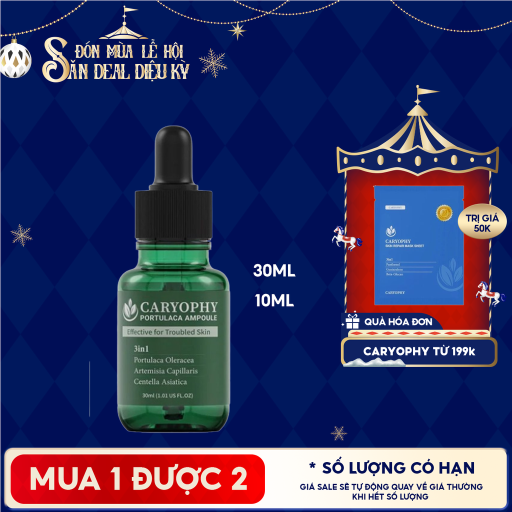 Tinh Chất Caryophy Chăm Sóc Cho Da Mụn Portulaca Ampoule 30ml