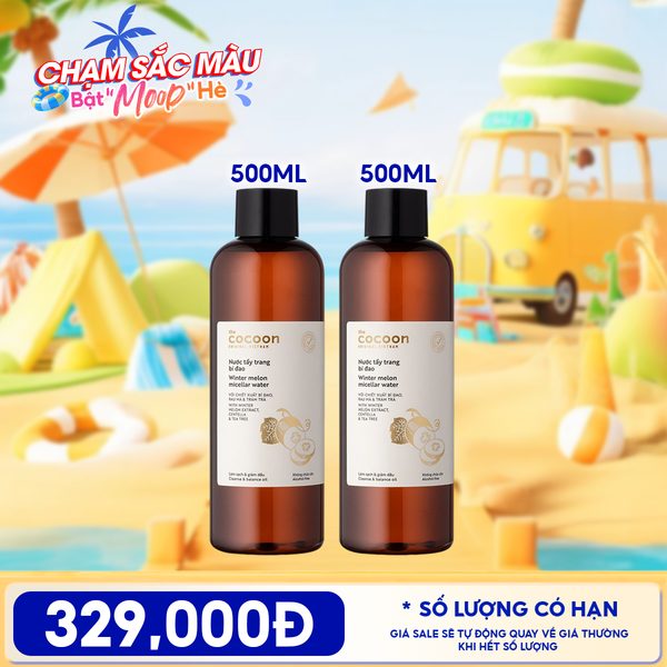  Nước Tẩy Trang Cocoon Bí Đao Thuần Chay Làm Sạch Dịu Nhẹ Winter Melon Micellar Water 