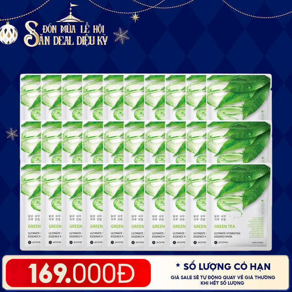  Combo Mặt Nạ Jkosmec 30 Miếng Jkosmec Ultimate Hydrating Essence Mask Green Tea (30 miếng) 