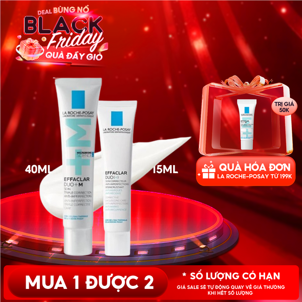  Kem Dưỡng La Roche-Posay Giúp Cải Thiện Mụn, Mờ Vết Thâm Effaclar Duo+M 