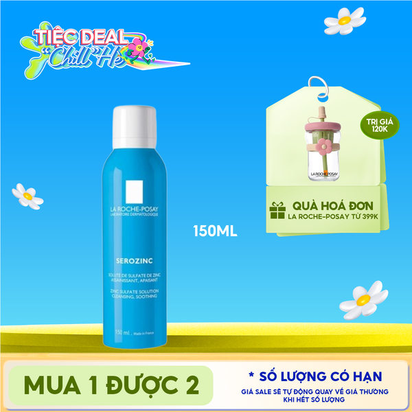  Xịt Khoáng La Roche-Posay Làm Sạch Và Dịu Da Serozinc 150ml 