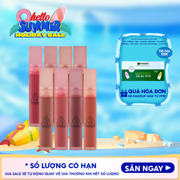  Son Kem Lì 3CE Mịn Mượt Nhẹ Môi Blur Water Tint 4.6g 
