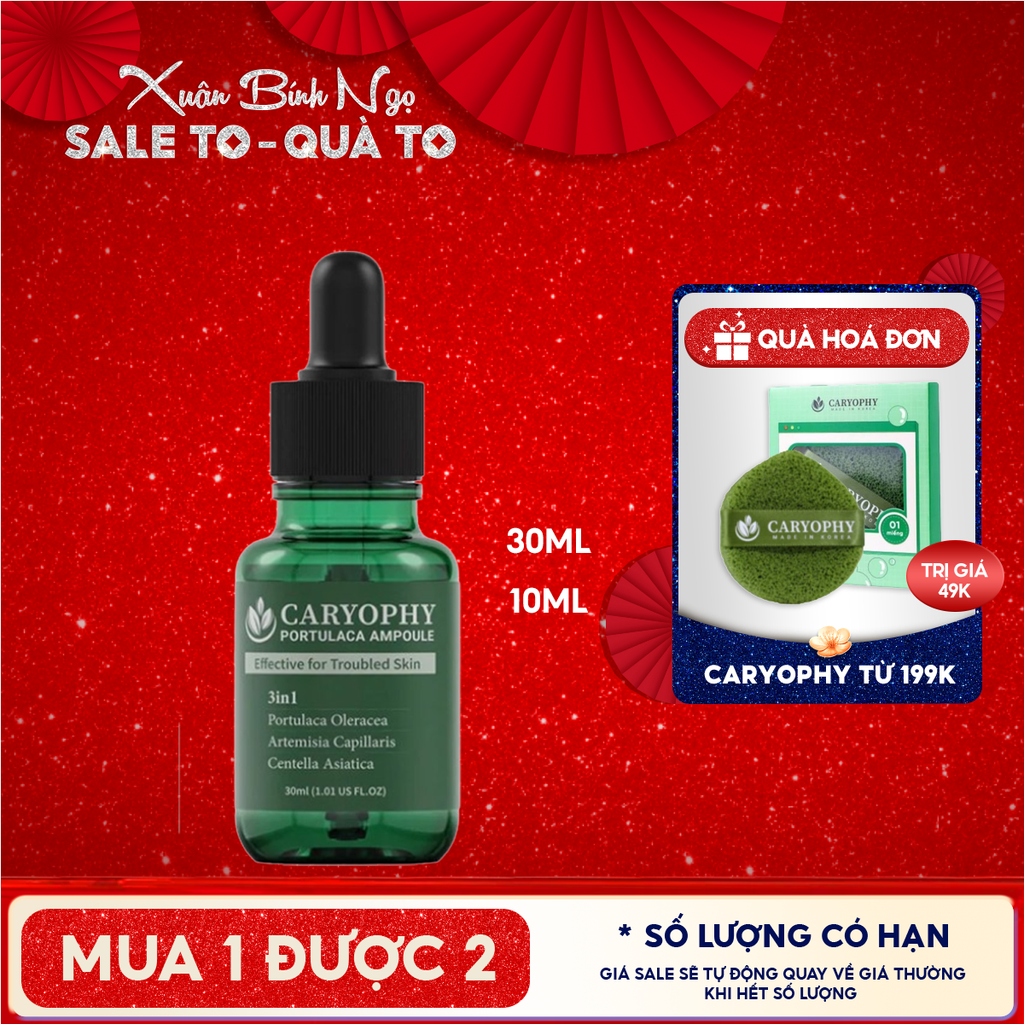 Tinh Chất Caryophy Chăm Sóc Cho Da Mụn Portulaca Ampoule 30ml