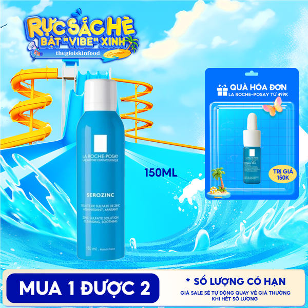  Xịt Khoáng La Roche-Posay Làm Sạch Và Dịu Da Serozinc 150ml 