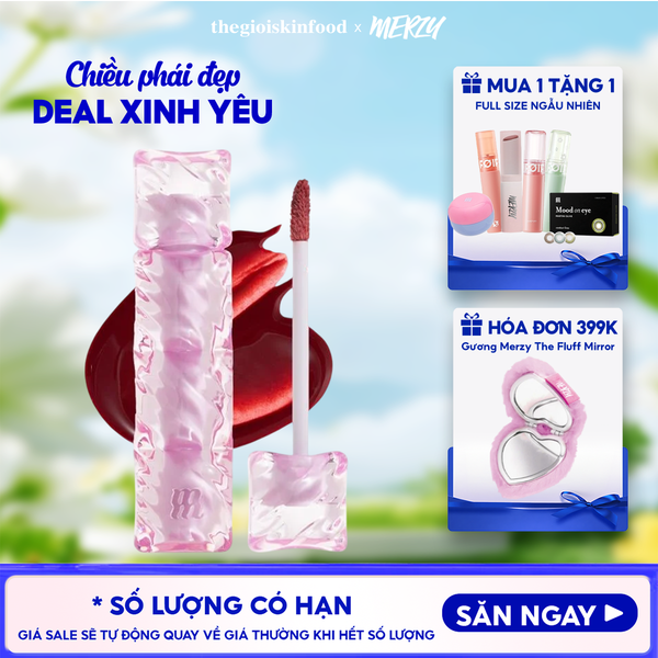  Son Tint Merzy Mịn Lì , Bền Màu, Fit Môi Tự Nhiên Water Fit Blur Tint 3.7g 