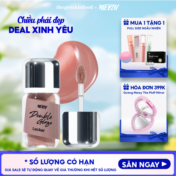  Son Bóng Merzy Khóa Màu 2 Lớp Double Glaze Locker 3.8g 