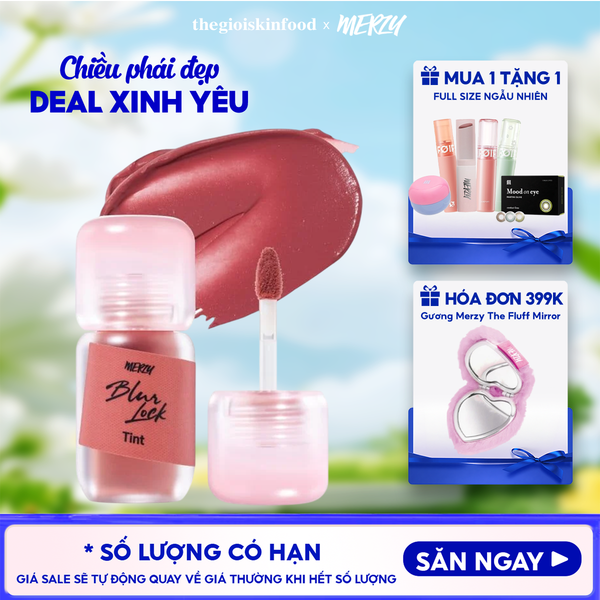  Son Kem Lì Merzy Khóa Môi Mịn Lì Tự Nhiên Blur Lock Tint 4g 