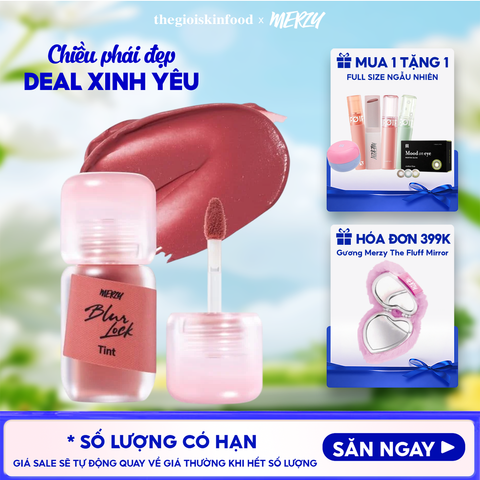 Son Kem Lì Merzy Khóa Môi Mịn Lì Tự Nhiên Blur Lock Tint 4g