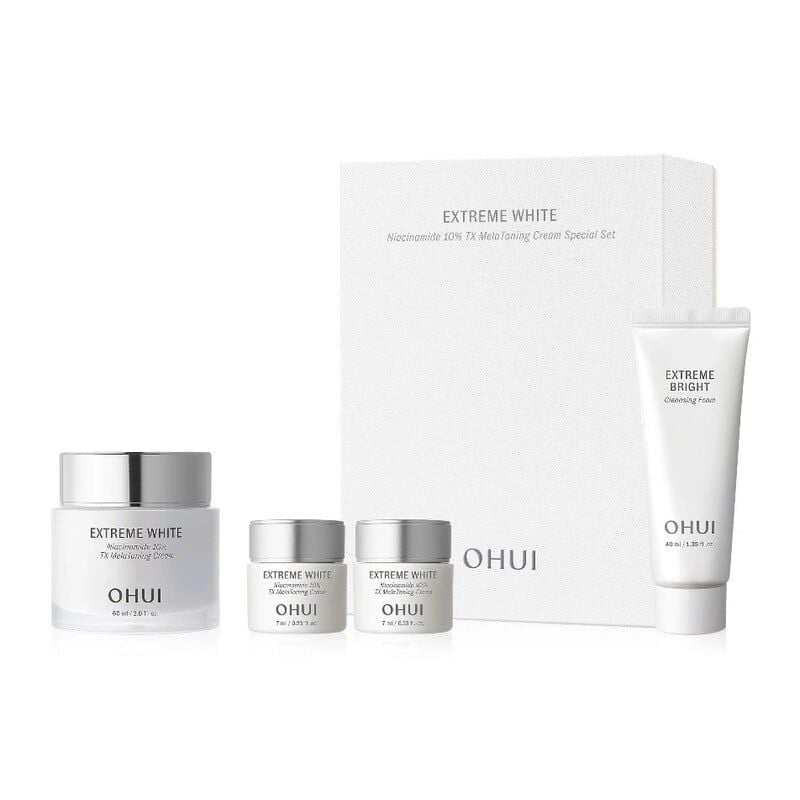 Kem Dưỡng OHUI Hỗ Trợ Dưỡng Sáng Chuyên Sâu Extreme White Niacinamide 10% TX MelaToning Cream 60ml