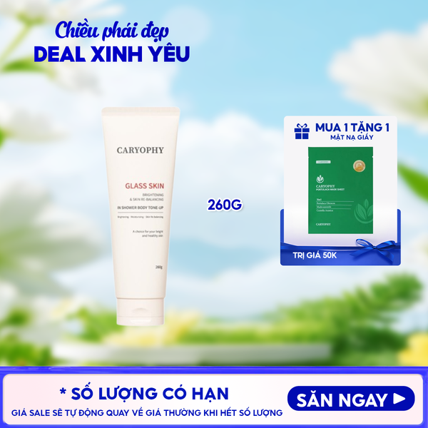  Kem Dưỡng Thể Caryophy Glass Skin In Shower Body Tone-up Cream 260g 