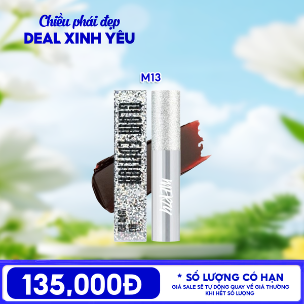 [Merzy Glam M13 Vỏ Bạc] Son Kem Merzy Siêu Lì, Mịn Môi Noir In The Mellow Tint 