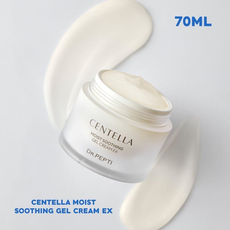 Kem Dưỡng Ẩm Dr.Pepti Hỗ Trợ Phục Hồi Da Centella Moist Soothing Gel Cream EX 70ml
