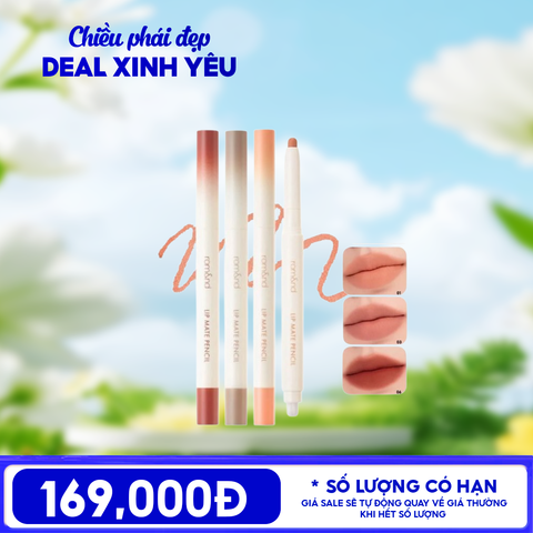 Chì Kẻ Viền Môi Romand Nhung Lì, Lâu Trôi, Thiết Kế 2 Đầu Lip Mate Pencil 0.5g