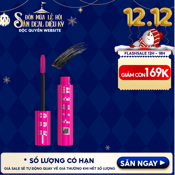  Mascara Maybelline Chuốt Mi Cong Dài, Tỏa Mi 360 Độ Mascara Firework Lash Sensational Waterproof 8.75ml 