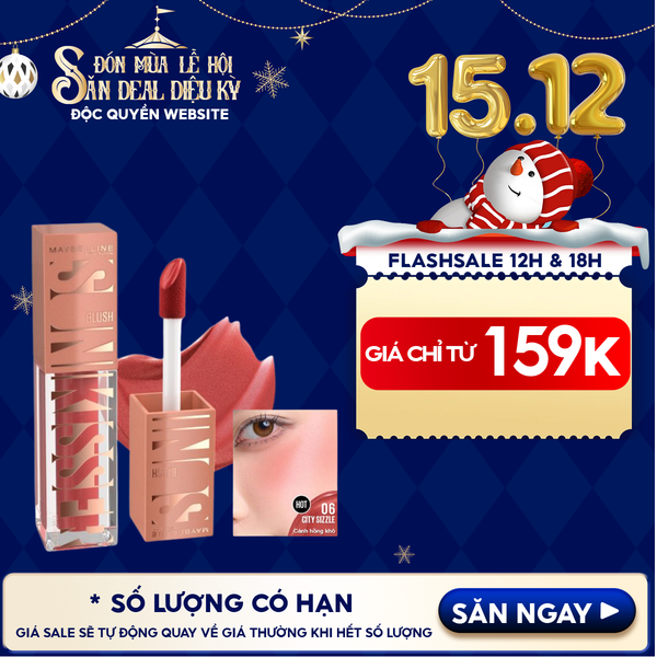  Má Hồng Kem Maybelline Căng Mọng, Bền Màu Sunkisser Blush 4.7ml 