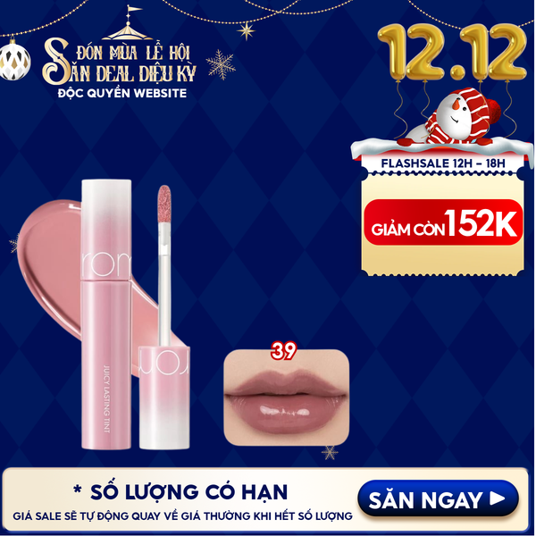  [NEW][Màu 1-39] Son Tint Lì Romand Căng Bóng The Juicy Lasting Tint 