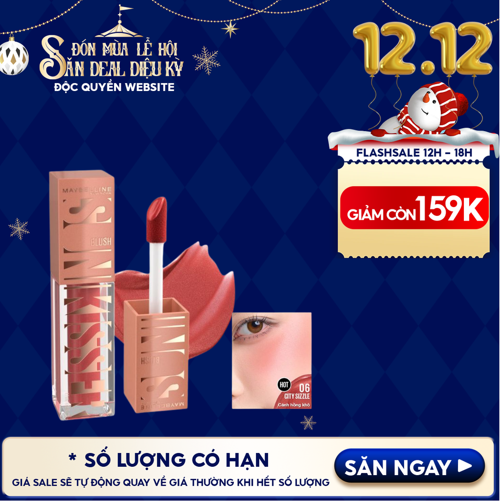 Má Hồng Kem Maybelline Căng Mọng, Bền Màu Sunkisser Blush 4.7ml