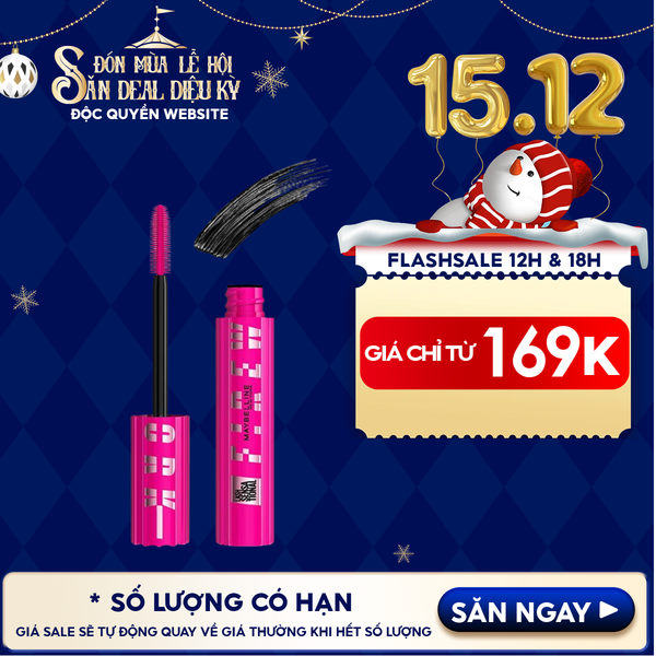  Mascara Maybelline Chuốt Mi Cong Dài, Tỏa Mi 360 Độ Mascara Firework Lash Sensational Waterproof 8.75ml 