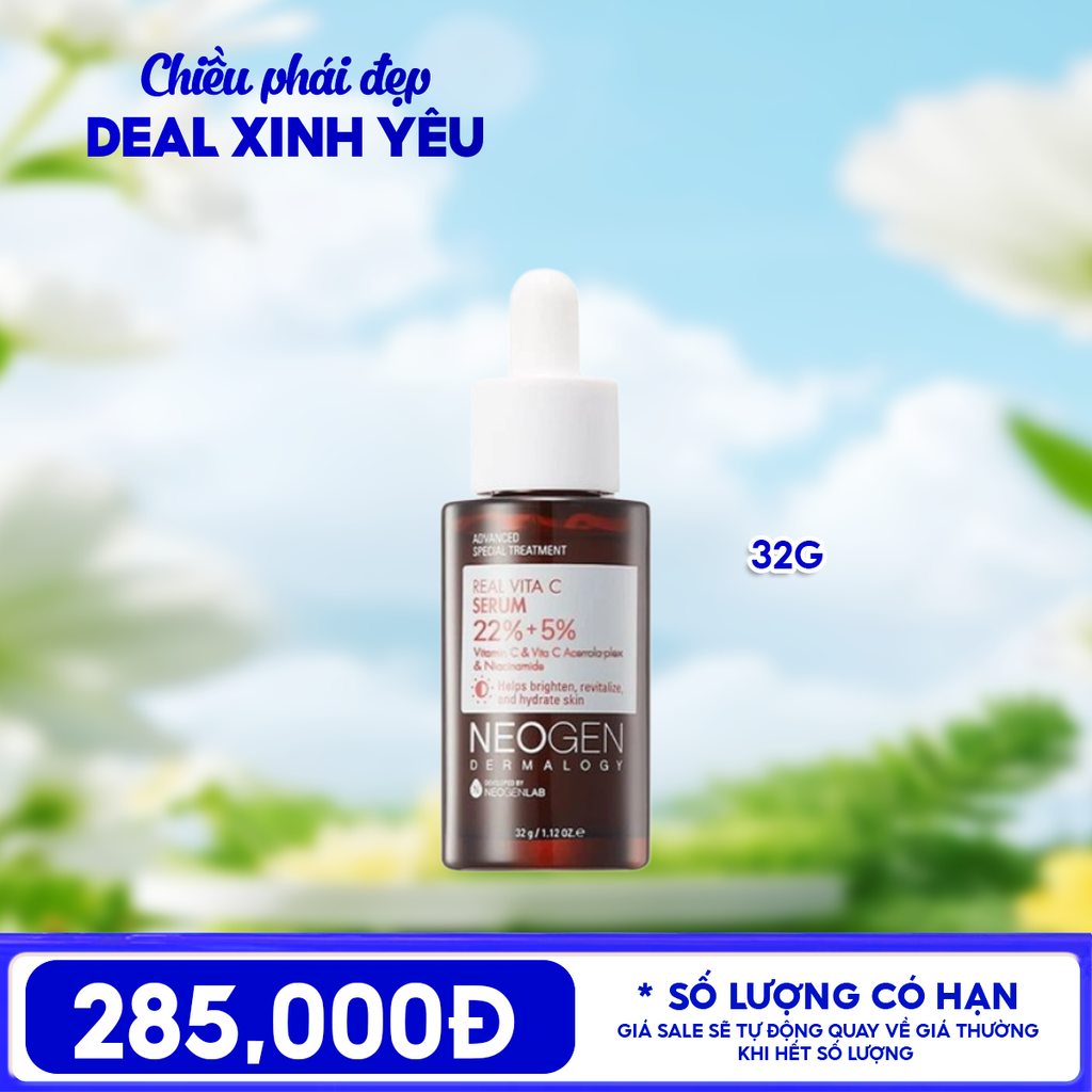 Serum Neogen Dưỡng Sáng Da, Mờ Thâm Dermalogy Real Vita C Serum - Vitamin C & Vita C Acerola-ple X & Niacinamide 32g