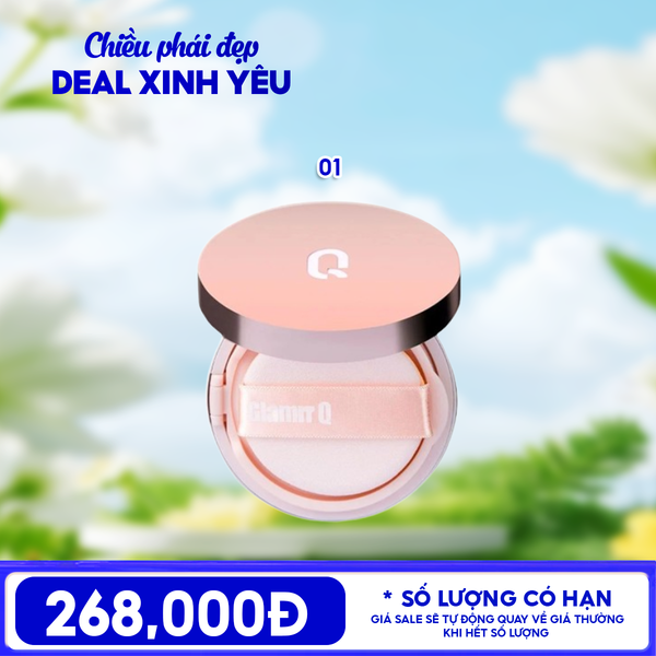  Phấn Nước Glamrr Q Che Phủ Mỏng Mịn, Kiềm Dầu Hiệu Quả Long Wear DD Cushion SPF50/PA+++ 