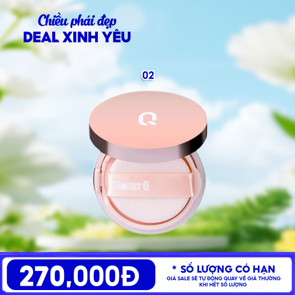  Phấn Nước Glamrr Q Che Phủ Mỏng Mịn, Kiềm Dầu Hiệu Quả Long Wear DD Cushion SPF50/PA+++ 