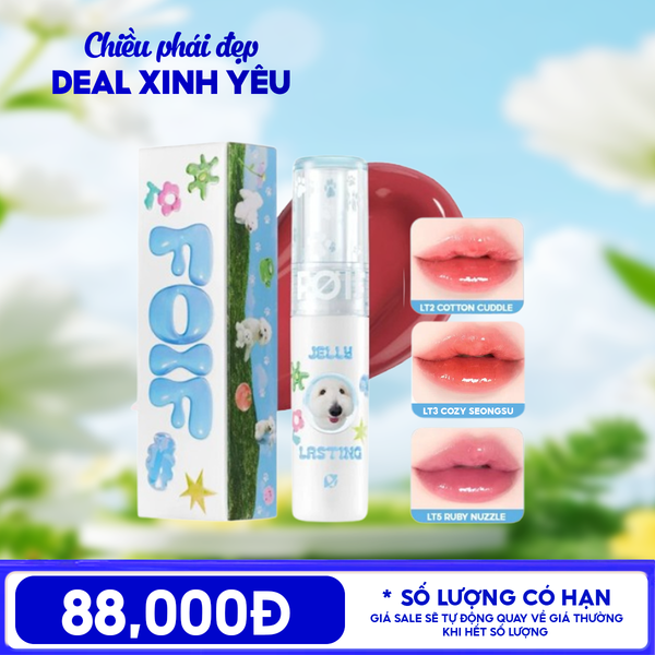  [Teddy Collection] Son Tint Bóng FOIF Thuần Chay, Ẩm Mịn, Căng Bóng Jelly Lasting Tint 3g 