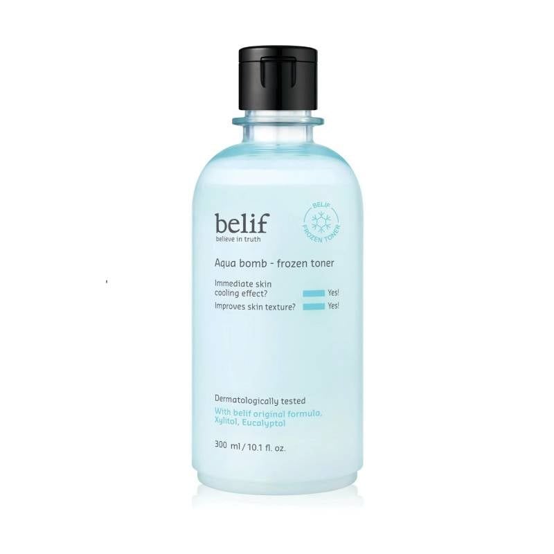 Nước Cân Bằng Belif Làm Dịu & Thu Nhỏ Lỗ Chân Lông Aqua Bomb - Frozen Toner 300ml