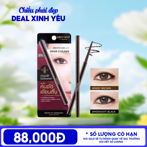  Kẻ Viền Mắt Trong Browit Dạng Sáp, Chống Nước, Sắc Nét Smooth and Slim Inner Eyeliner 0.1g 