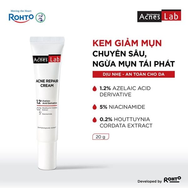  Kem Dưỡng Hỗ Trợ Giảm Mụn Chuyên Sâu Acnes Lab Acne Repair Cream 20g 