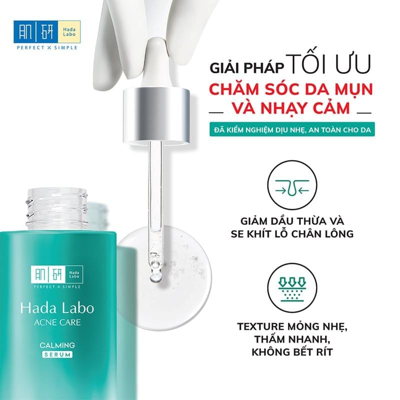 Serum Hada Labo Dưỡng Ẩm Cho Da Mụn, Nhạy Cảm Acne Care Calming Serum 30ml