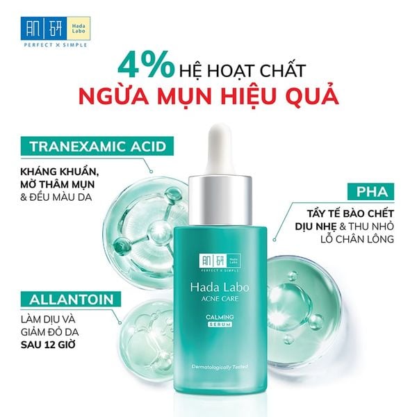  Serum Hada Labo Dưỡng Ẩm Cho Da Mụn, Nhạy Cảm Acne Care Calming Serum 30ml 