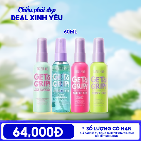 Xịt Khóa Nền DAZZLE ME Cố Định Trang Điểm Lâu Trôi Get A Grip Makeup Setting Spray 60ml