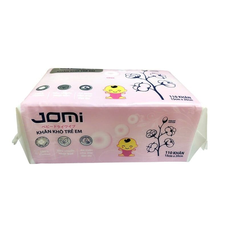 Khăn Khô Trẻ Em JOMI - 110 khăn/túi