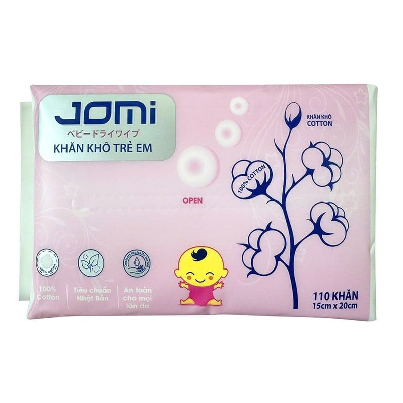 Khăn Khô Trẻ Em JOMI - 110 khăn/túi