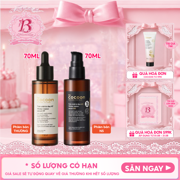  Serum Cocoon Hỗ Trợ Giảm Mụn, Làm Mờ Vết Thâm Xuất Bí Đao Winter Melon Serum 