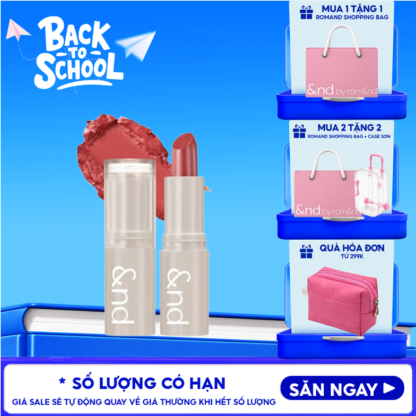  [&nd by rom&nd] Son Thỏi Mịn Môi And By Romand Sheery Color Stick 1,2g 