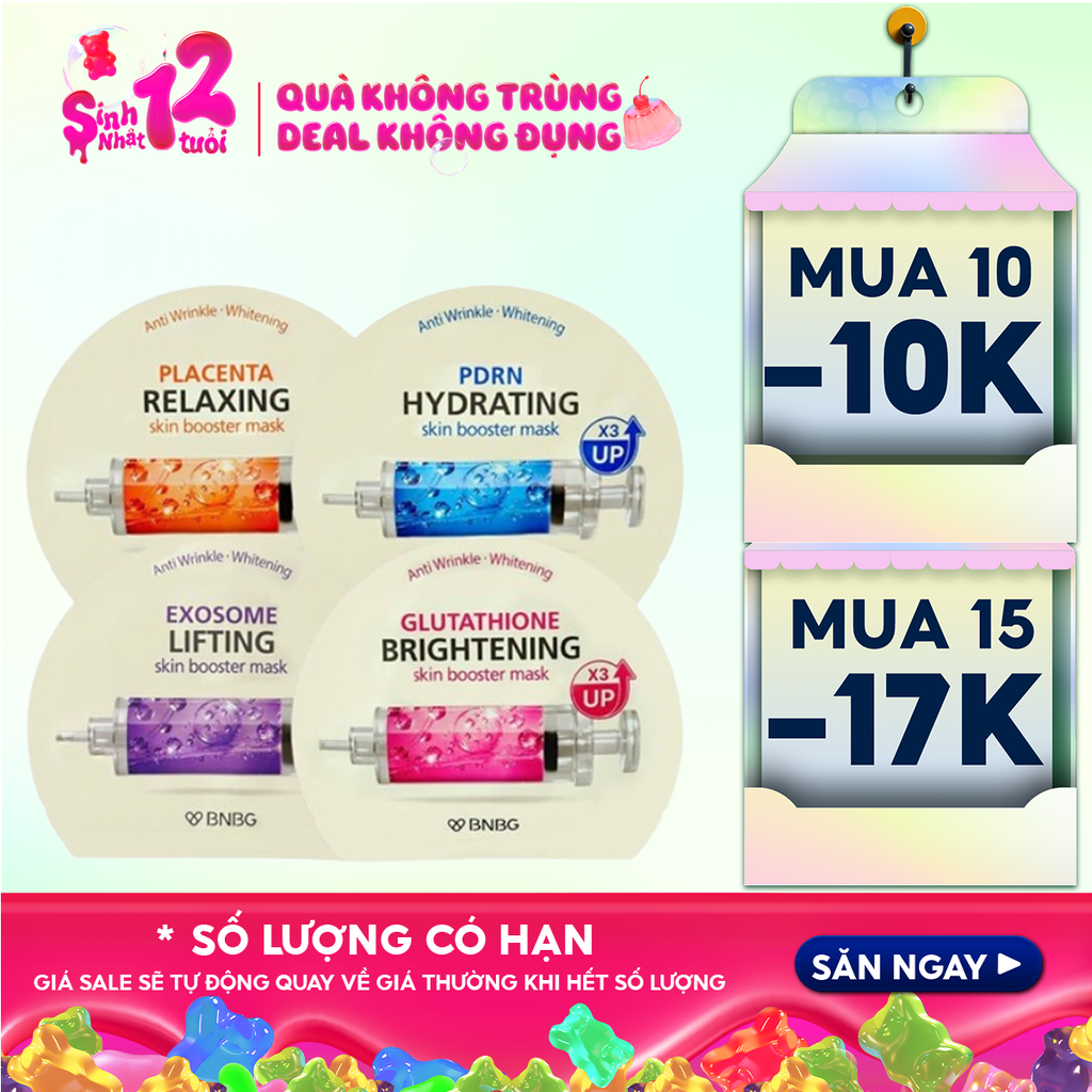 Mặt Nạ BNBG Cấp Ẩm, Hỗ Trợ Dưỡng Trắng, Phục Hồi Da Skin Booster Mask 30ml