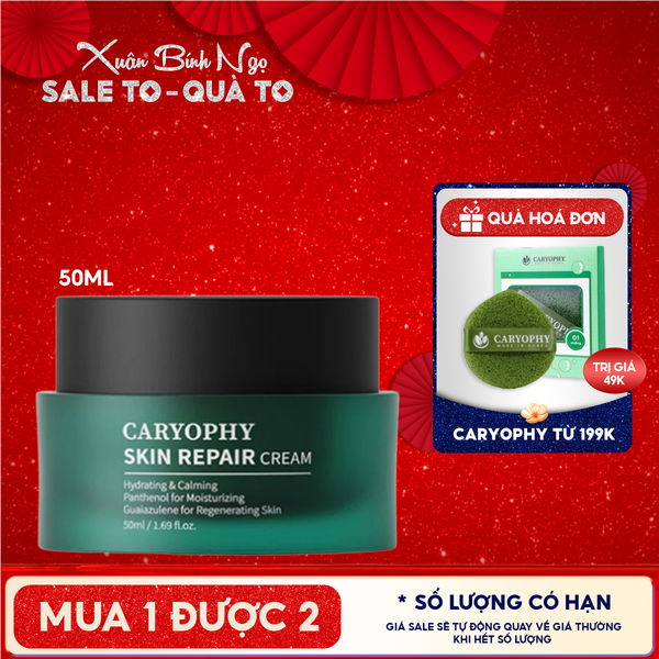  Kem Dưỡng Caryophy Cấp Ẩm, Cải Thiện Làn Da Cho Da Nhạy Cảm Skin Repair Cream 50ml 