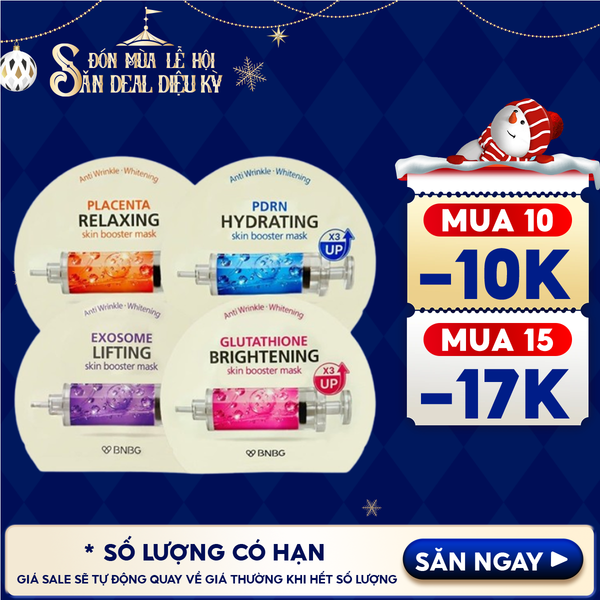  Mặt Nạ BNBG Cấp Ẩm, Hỗ Trợ Dưỡng Trắng, Phục Hồi Da Skin Booster Mask 30ml 