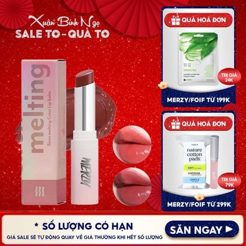 [LB1 -LB8] Son Dưỡng Ẩm Merzy Có Màu Cho Môi Mềm Mịn, Căng Mọng Siren Melting Color Lip Balm 3g