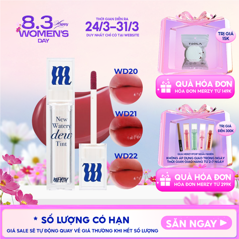 [New Dew] Son Tint Bóng Merzy Dạng Thạch, Bền Màu, Lâu Trôi Merzy New Watery Dew Tint 4g