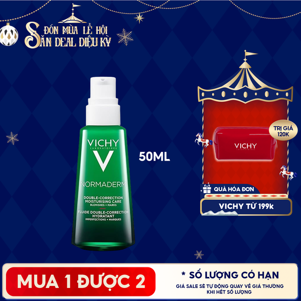  Kem Dưỡng Cải Thiện Mụn Vichy Normaderm Phytosolution Double-Correction Daily Care 50ml 