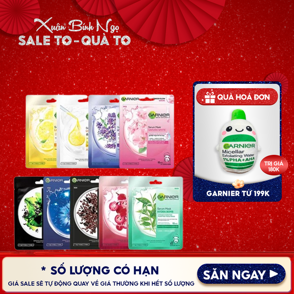  Mặt Nạ Tinh Chất Garnier Chiết Xuất Thiên Nhiên Serum Mask 28g 